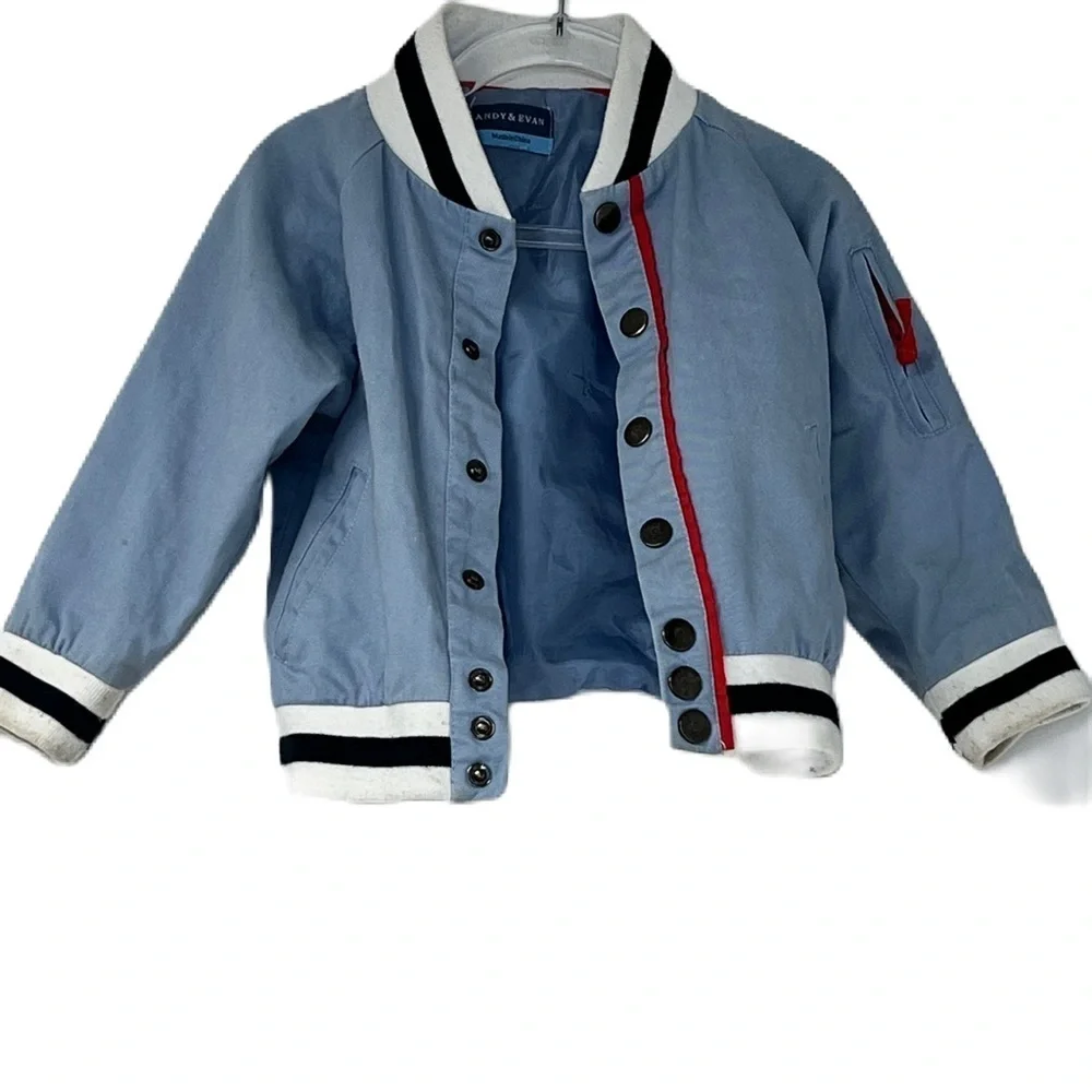 -Andy & Evan Boys Varsity Blue Coat Size 2